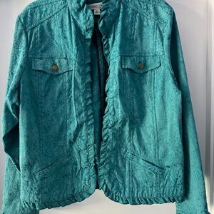 Coldwater Creek Turquoise Utility Jacket